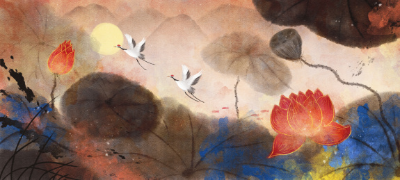 中国风意境水墨画