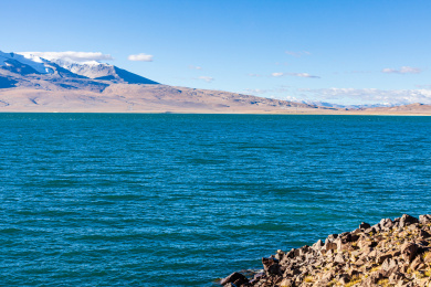 中国西藏日喀则塔若错自然风光