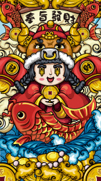 财神插画
