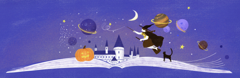 万圣节南瓜女巫插画