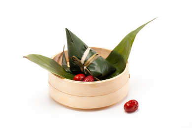 端午节蒸笼里的粽子