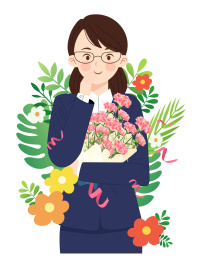 教师节老师的概念矢量插画