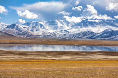 中国西藏阿里北线聂耳错的壮丽风光