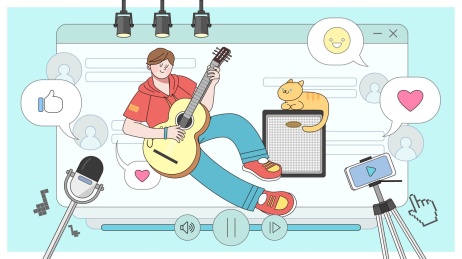 音乐直播展示自我