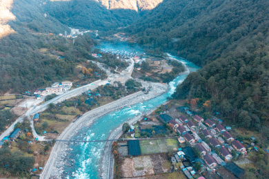 云南省怒江州独龙江航拍风光
