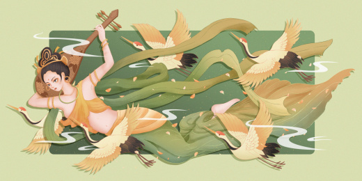 中国风敦煌反弹琵琶