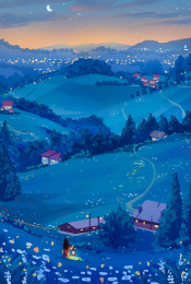 小女孩在回家的路上