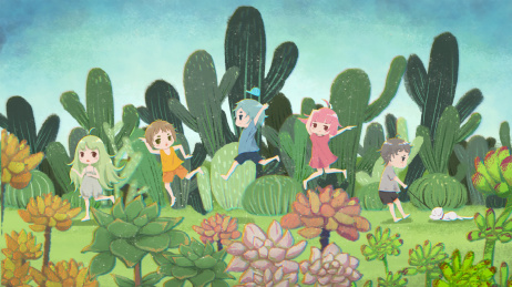 硕大的多肉花仙人掌