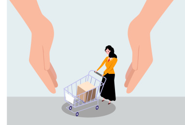 消费者权益保护315概念插画