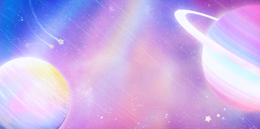 美丽星球悬浮在宇宙中插画元素