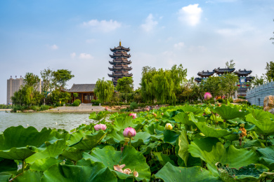 中国河南商丘睢县凤凰楼风光