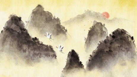 中国风意境水墨画