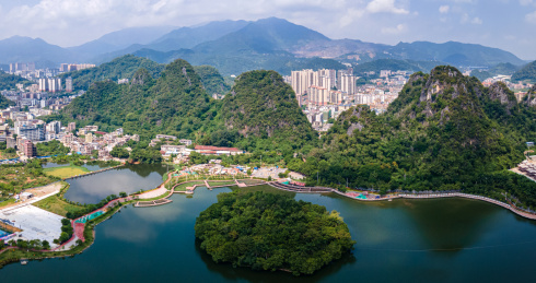 中国广东省云浮市蟠龙天湖自然风光