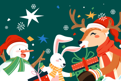 圣诞节矢量插画