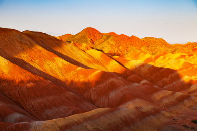 中国甘肃张掖七彩丹霞风光