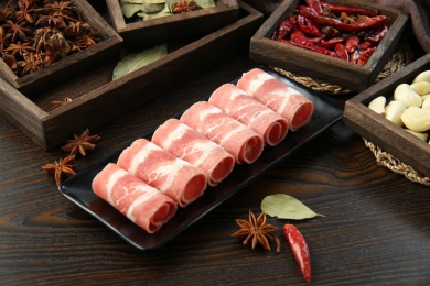 火锅食材羊肉卷