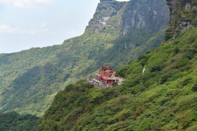 贵州省铜仁市世界自然遗产地梵净山景区风光