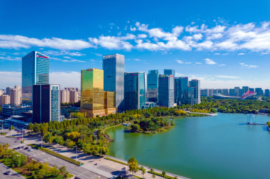 淄博市张店区CBD鸟瞰