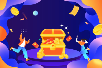 紫色电商活动矢量