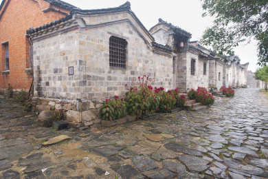 河南信阳新县丁李湾古镇风光