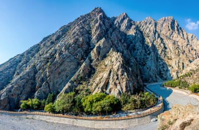 中国宁夏银川贺兰山岩画景区风光