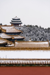 中国北京故宫冬季雪景