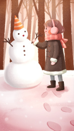 二十四节气之大雪堆雪人