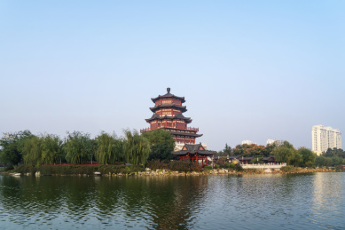 山东济宁中式园林风景