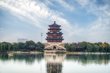 山东济宁中式园林风景