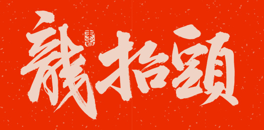 手书手写汉字书法字体龙抬头