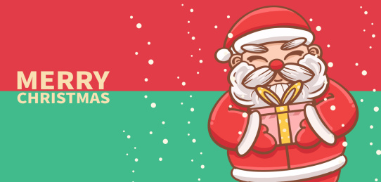 卡通圣诞老人圣诞节插画设计