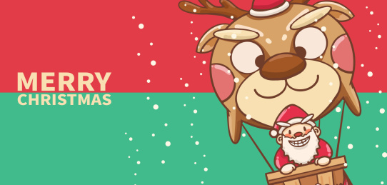 圣诞节平安夜插画海报设计