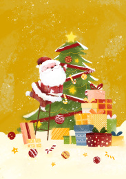 圣诞节海报 圣诞老人