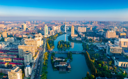 江苏省南通市濠河风景区城市环境