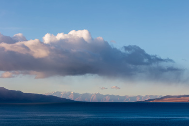 中国西藏那曲尼玛县当惹雍措的风景