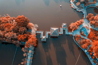 航拍汕头中山公园