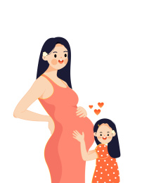 一个怀孕的二胎妈妈