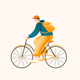 春季出行矢量插画