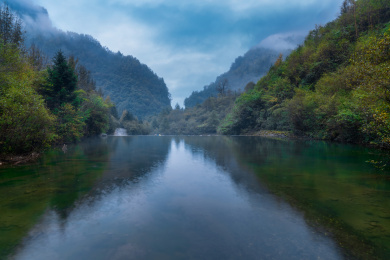 中国甘肃陇南宕昌官鹅沟风光