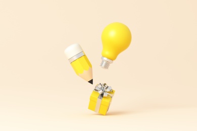 3D渲染的教育主题概念插画