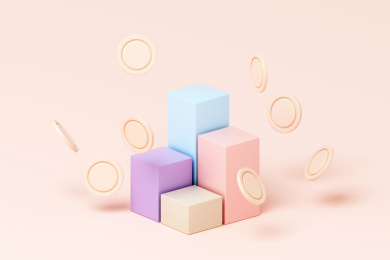 3D渲染的金融主题概念插画