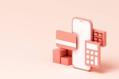 3D渲染的金融主题概念插画