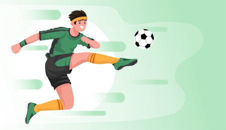 体育主题足球人物插图