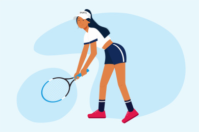 爱打网球的美少女