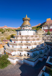 中国西藏日喀则江孜县白居寺的白居塔