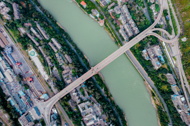 中国四川攀枝花东区航拍