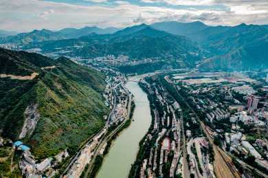 中国四川攀枝花东区航拍