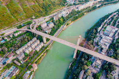 中国四川攀枝花东区航拍