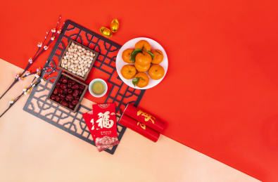 新年春节零食坚果摄影图