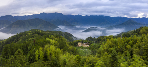 浙江省丽水市松阳县高山云海古村落航拍